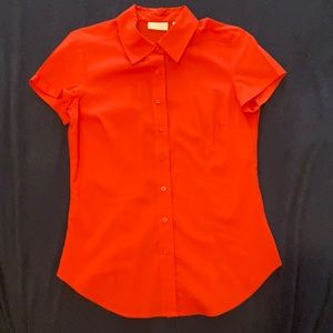 New York&Company Button Down Shirt. Red-Orange. S